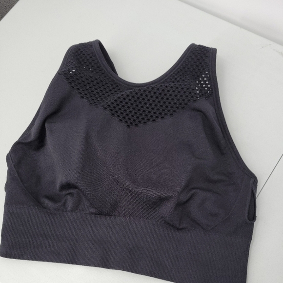 New Balance Black Mesh Racerback Padded Sports Bra Size Large - Picture 8 of 11